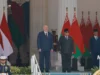 Prabowo Sambut Hangat Kedatangan Presiden Belarus di Istana Merdeka