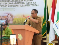 Anwar Hafid Target Produktivitas Padi Sulteng Capai 6 Ton per Hektare Tahun 2027